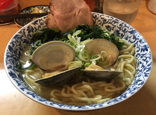 「ホンビノス貝だぁー(1日20食限定)950円」@ラーメン社井田の写真