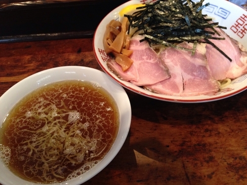 「煮干しつけ麺 + チャーシュー」@中華そば しば田の写真