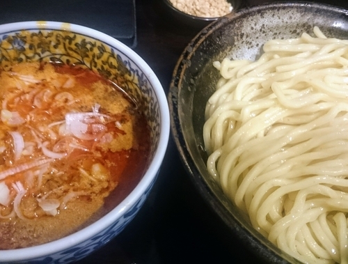 「坦坦つけ麺＋大盛り」@自家製麺ほうきぼし 神田店の写真