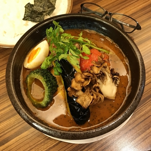 「ラムステーキと夏野菜のスープカレー（LEVEL8）」@東京らっきょブラザーズの写真