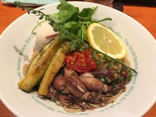 「ほたる烏賊つけSOBA」@麺屋 六感堂 Rock'anDoの写真