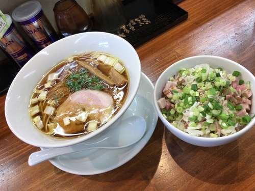 「醤油らーめん　ランチセット」@塩らーめん 千茶屋の写真