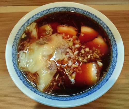 「ちゃーしゅーわんたんめん　1000円」@麺酒盗ざい八の写真