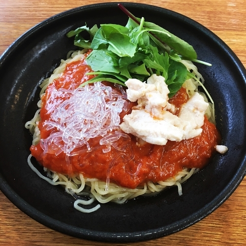 「期間限定 トマト冷めん」@8番らーめん 中川店の写真