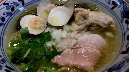 「鶏と蛤の中華そば」@㐂九八 ～garage～の写真