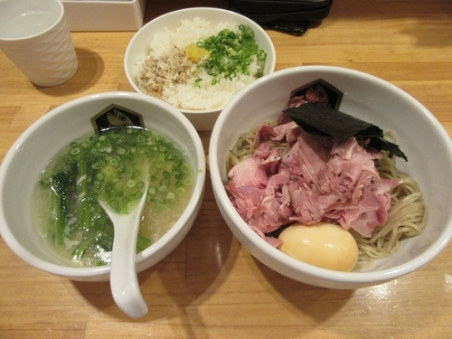 「特製真鯛つけ麺（１０５０円）＋真鯛雑炊丼３００円」@真鯛らーめん 麺魚の写真