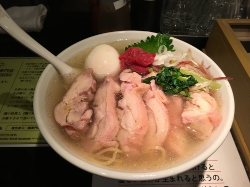 「13時〜限定 冷やし梅塩生姜らーめん 930円 肉玉300円」@塩生姜らー麺専門店 MANNISHの写真