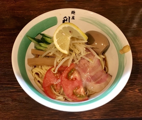 「冷やし中華+味玉」@自家製麺 麺屋 利八の写真
