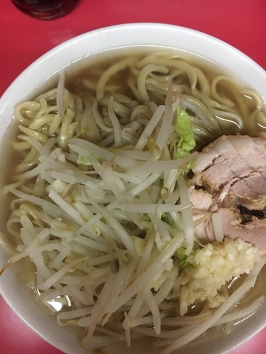 「小ラーメン  ヤサイ少なめ➕ニンニク」@ラーメン二郎 千住大橋駅前店の写真
