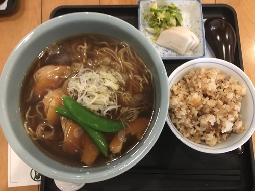 「とりそばセット醤油／¥900」@とりそば 若松の写真