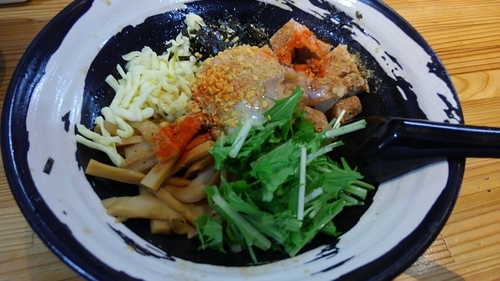 「まぜそば@800円」@モンキーらーめんの写真