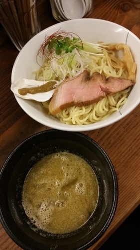「濃厚牡蠣つけ麺」@貝だしラーメン 貝ガラ屋の写真