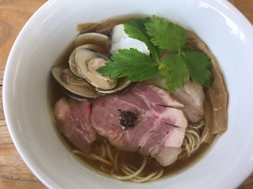 「蛤そば800円+ラーパス味玉」@404の写真