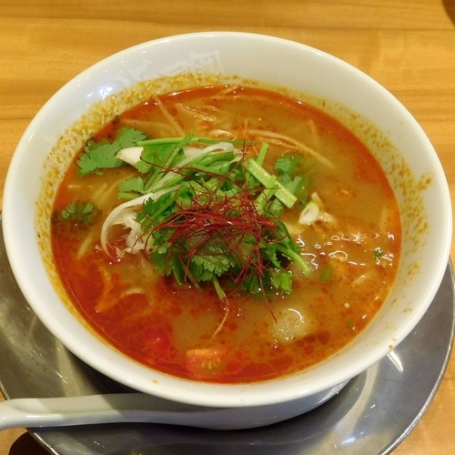 「トム・ヤム・パクチー・エスニック・ラーメン（820円）」@らあめん花月嵐 ファブ南大沢店の写真
