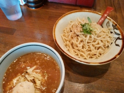 「醤油アイスとチーズのつけ麺」@ラーメンアキラの写真