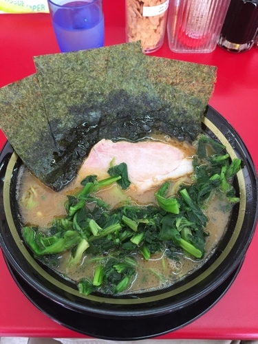 「ラーメン  青菜トッピング」@家系ラーメン 王道 いしいの写真