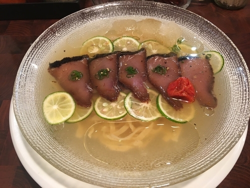 「期間限定  初鰹の冷やしラーメン 990円」@麺や 庄のの写真