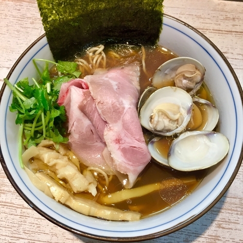 「蛤そば（濃口醤油ver）￥880」@中華そば 四つ葉の写真