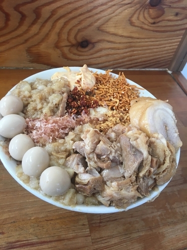 「まぜそば（小）＋うずら」@ハイマウントの写真