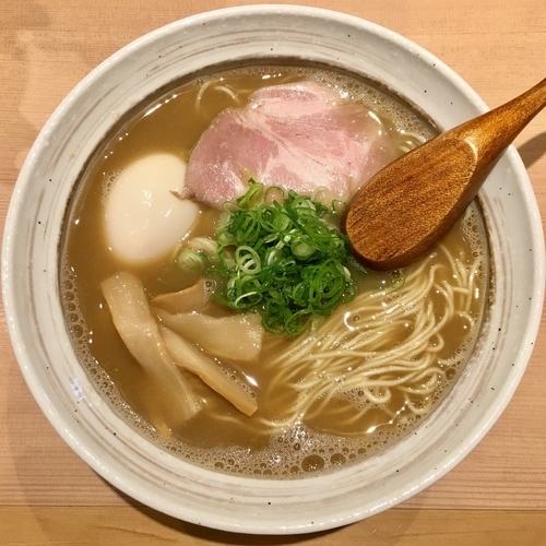 「にごりそば(680円)大盛(80円)味付半熟煮卵(100円)」@塩そば まえだの写真
