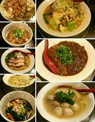 「牛味噌そば・麻婆カレー・貝塩そば・豚清湯のつけ麺など6種」@立ち呑み居酒屋 金町製麺の写真