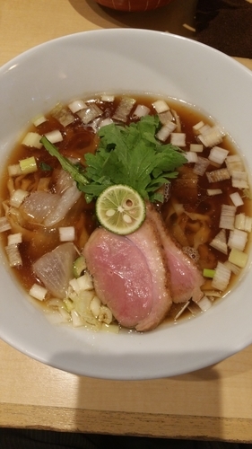 「鴨そば」@紫 くろ㐂の写真