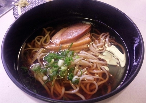 「鴨そば」@はま寿司 山形馬見ヶ崎店の写真