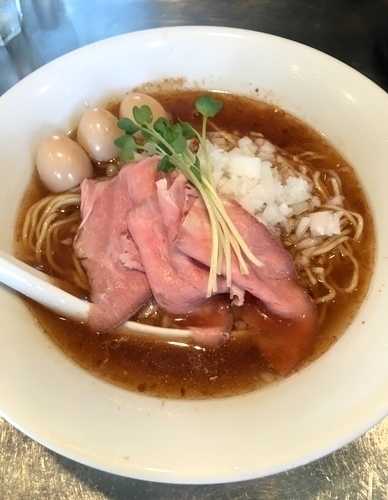 「冷しカレー煮干清湯￥850＆小ライス￥100」@さんじの写真