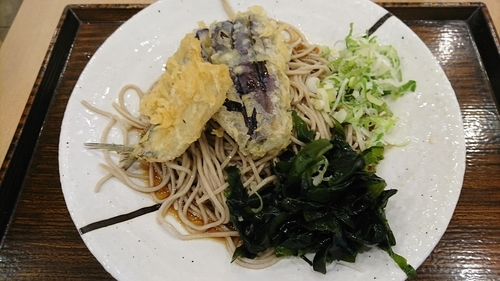 「おすすめ天そば（さより天と茄子天）　４８０円」@しぶそば 池袋店の写真