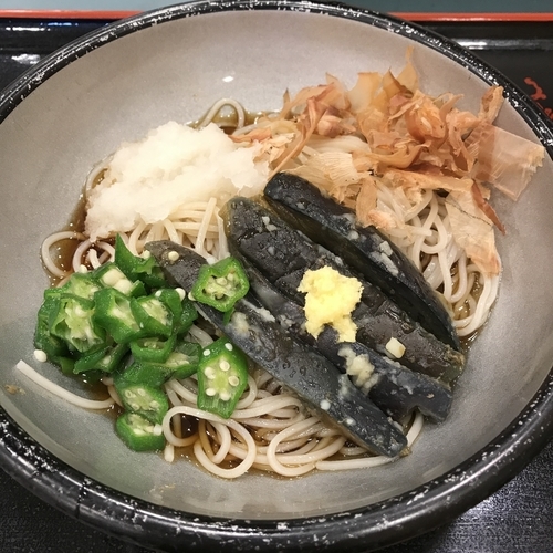 「【期間限定】揚げ茄子おろしそば（￥430）」@小諸そば 末広町店の写真