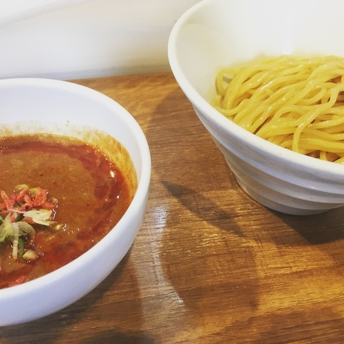 「濃厚にぼつけ麺 エビ辛トッピング」@煮干しそば 虎空の写真