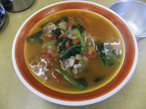 「あさりトマトラーメン（800円）」@豊閣の写真