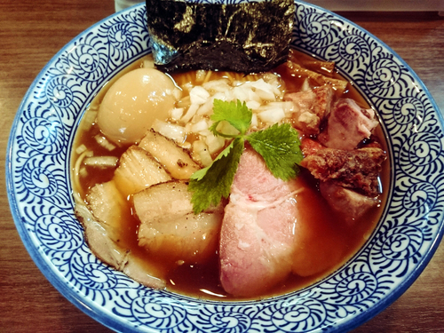 「味玉極上煮干しそば」@煮干しつけ麺 宮元の写真