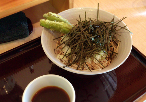 「辛いもりそば(400円)」@田そばの写真