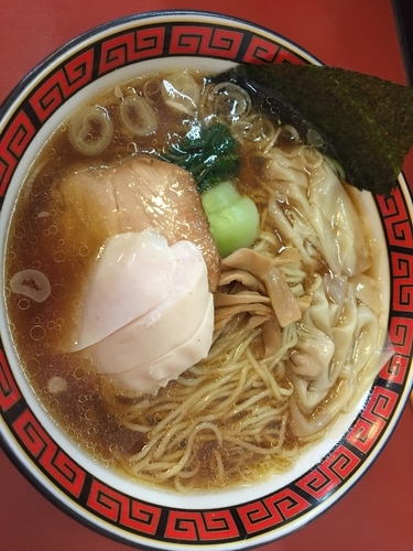 「ワンタン中華そば大盛り」@中華そば 華丸の写真