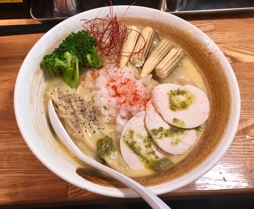 「冷製モロコシ白湯【限定】900円」@麺匠ようすけ 鶏煮亭の写真