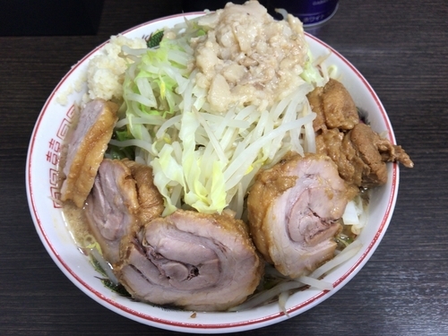 「小豚ラーメン(ニンニク、アブラ)850円」@ラーメン二郎 川越店の写真
