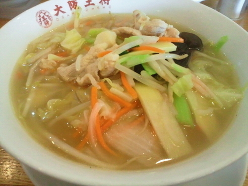 「野菜たっぷりタンメン 740円、餃子 260円」@大阪王将 福島南バイパス店の写真