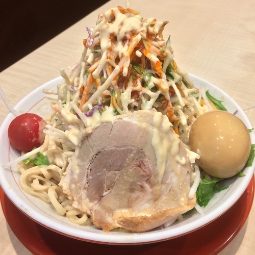 「冷やし中華（大） ¥680円（味玉ラーパス）」@替玉千里眼 志木店の写真