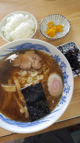 「中華そば＋半ライス」@大福屋の写真