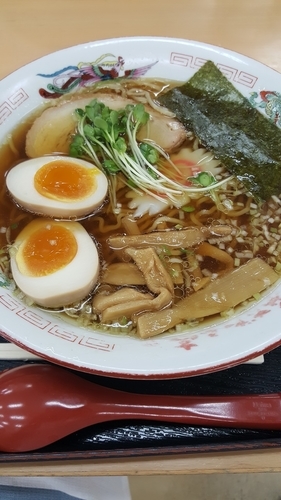 「あだたらラーメン＋煮たまご入り」@お食事処 あだたら亭の写真