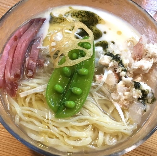 「【限定】真鯛とじゃがいもの塩冷やしラーメン」@はりけんラーメン 南店の写真