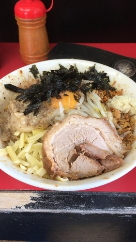 「汁なし大+辛(70円」@ラーメン一心の写真