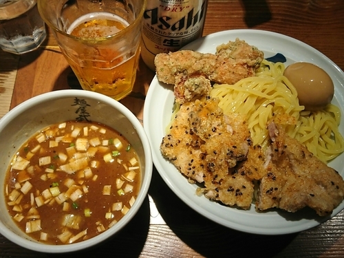 「二天濃厚つけ麺￥1150＋ビール￥510＝￥1660」@麺屋武蔵 二天 池袋店の写真