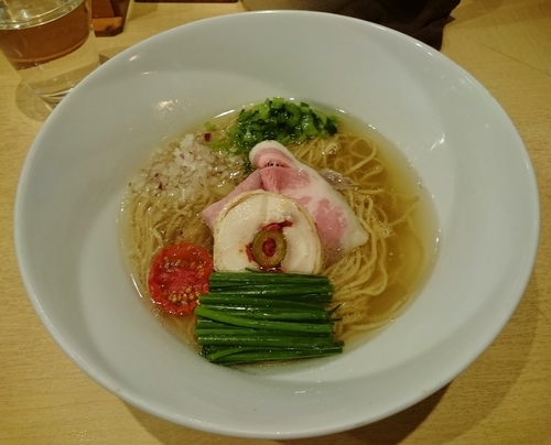 「塩そば(細麺)　1000円」@饗 くろ㐂の写真