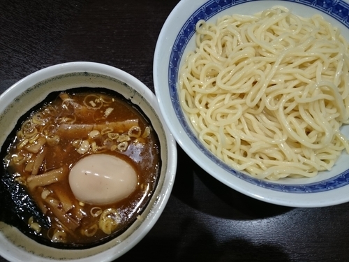 「つけ麺　中盛　　味付玉子」@中華そば べんてんの写真