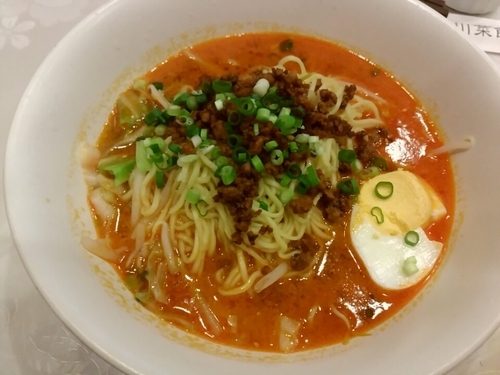 「本場汁有り担担麺セット　880円」@川菜館の写真