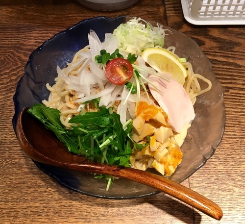「１５６冷やし中華」@鶏そば十番 156 ICHIKORO 麻布十番店の写真