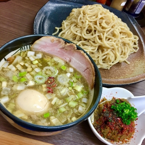 「【限定】カレー玉￥150＋つけそば￥800＋ライス￥130」@頓知房の写真