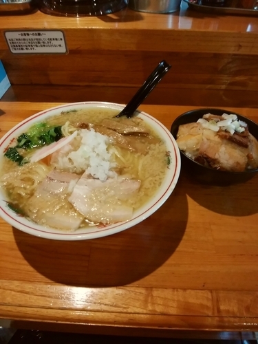 「背脂中華そば・肉めし小」@old school 中華そば Miya Dera Soulの写真